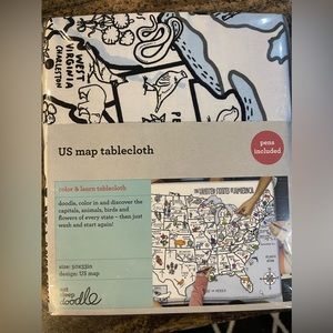 US MAP Tablecloth for Coloring